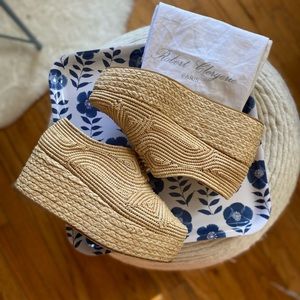 Robert Clergerie Paris Pinto woven platform shoes
